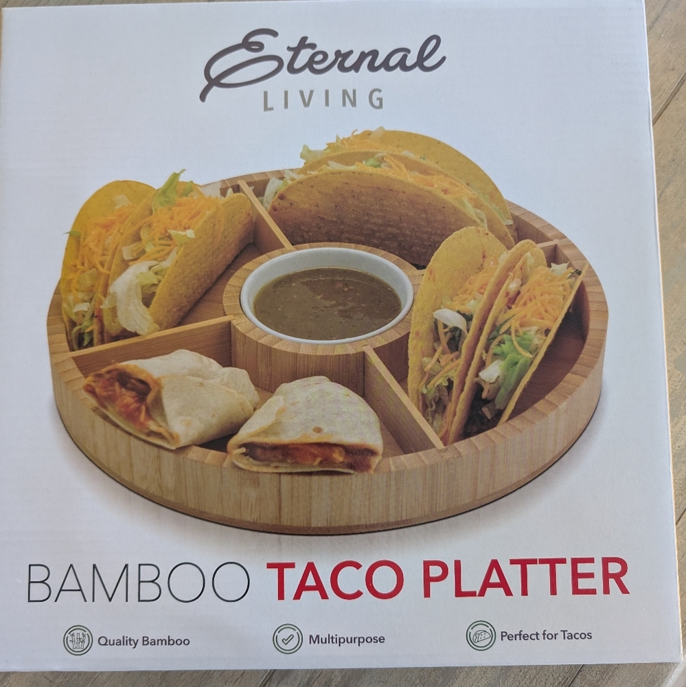 Bamboo Taco Platter - Natural